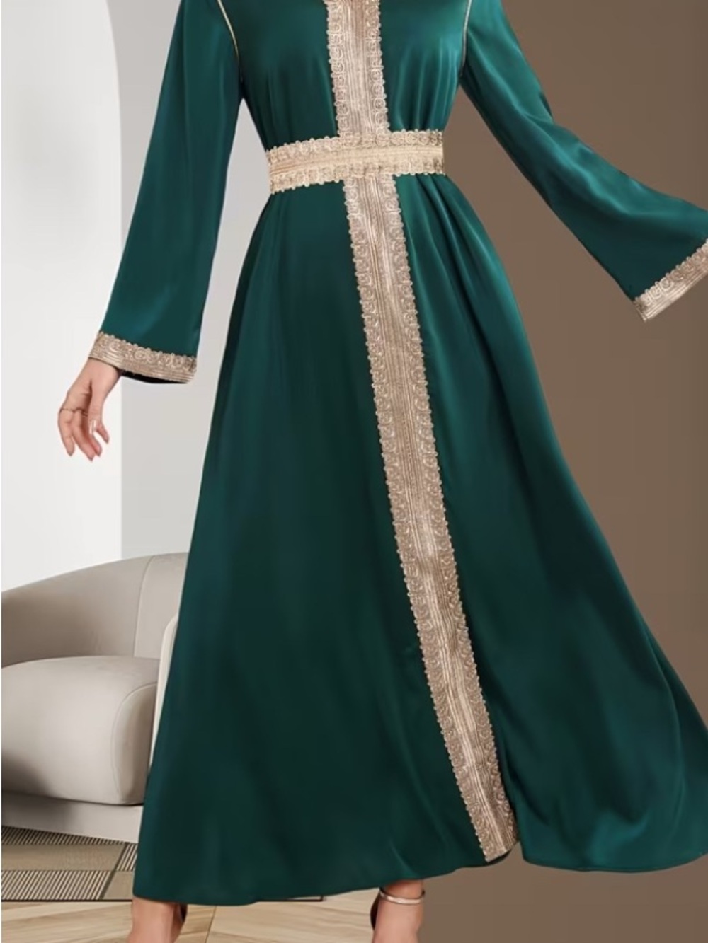 New Women's Party Abaya Long Dress for Dubai Travel Evening size 2X
